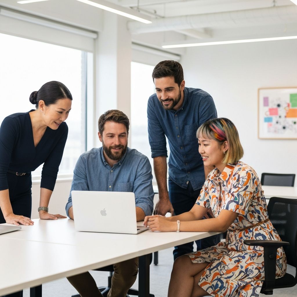 Team working on wellness education